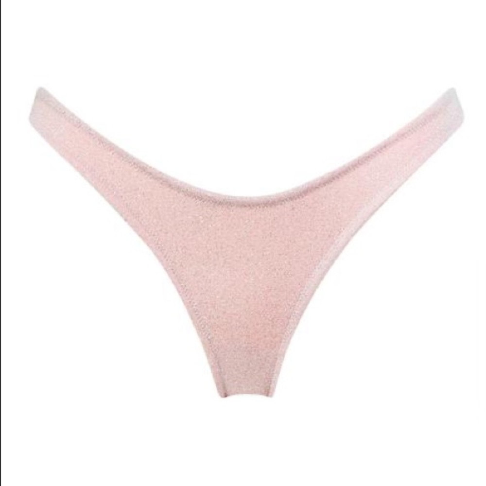 TRIANGL Lina Blush Sparkle Bikini Bottoms Medium NWOT